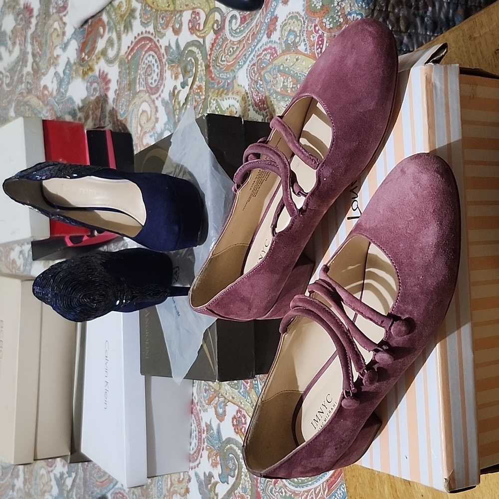 IMNYC Isaac Mizrahi Norie Pink Suede Ballet Flats Size 91/2M